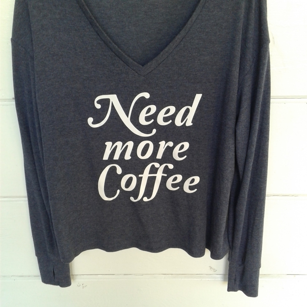 Express Gray Graphic T-Shirt Long Sleeves Small - Picture 3 of 6